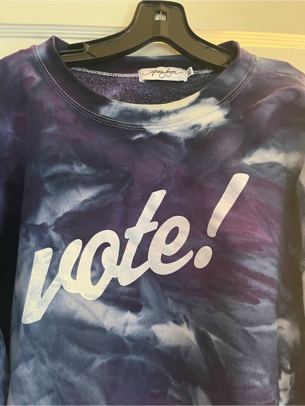 Anna Joyce Ice Dye Dip Dye VOTE sweatshirt XL